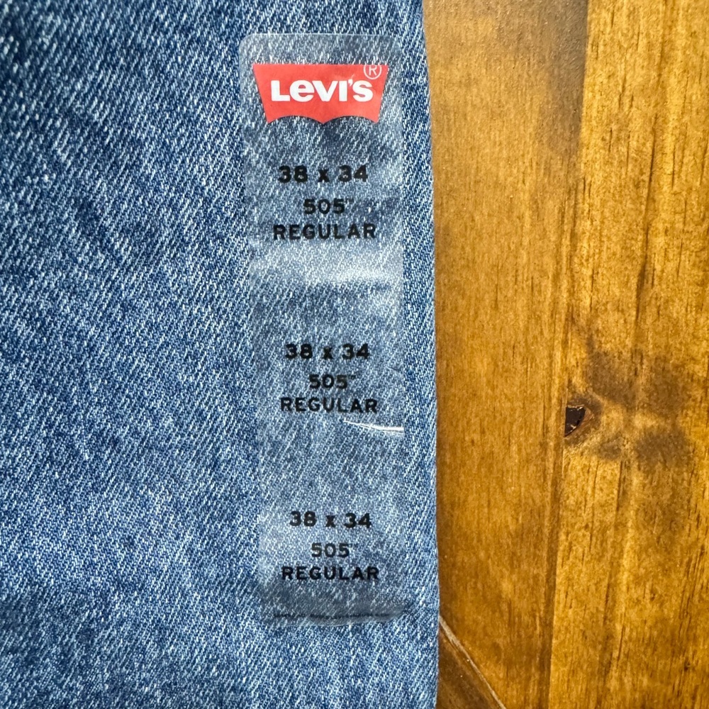 2 pairs!! NEW! Levi’s 505™ REGULAR FIT MEN'S JEANS, Medium Stone Wash, 38x34 - Picture 6 of 14